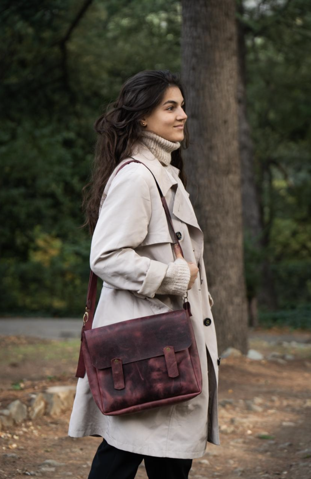 Natural leather bag - "Emily"